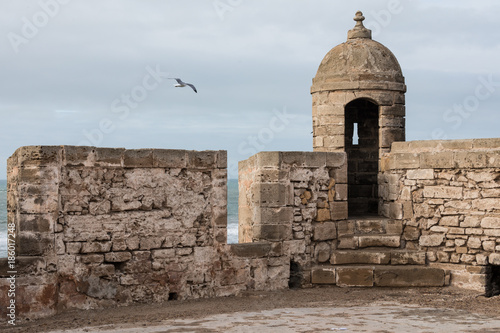 Sqala du Port  a defensive tower at the fishing port of Essaouira  Morocco