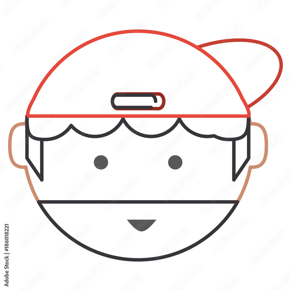 cartoon man face icon