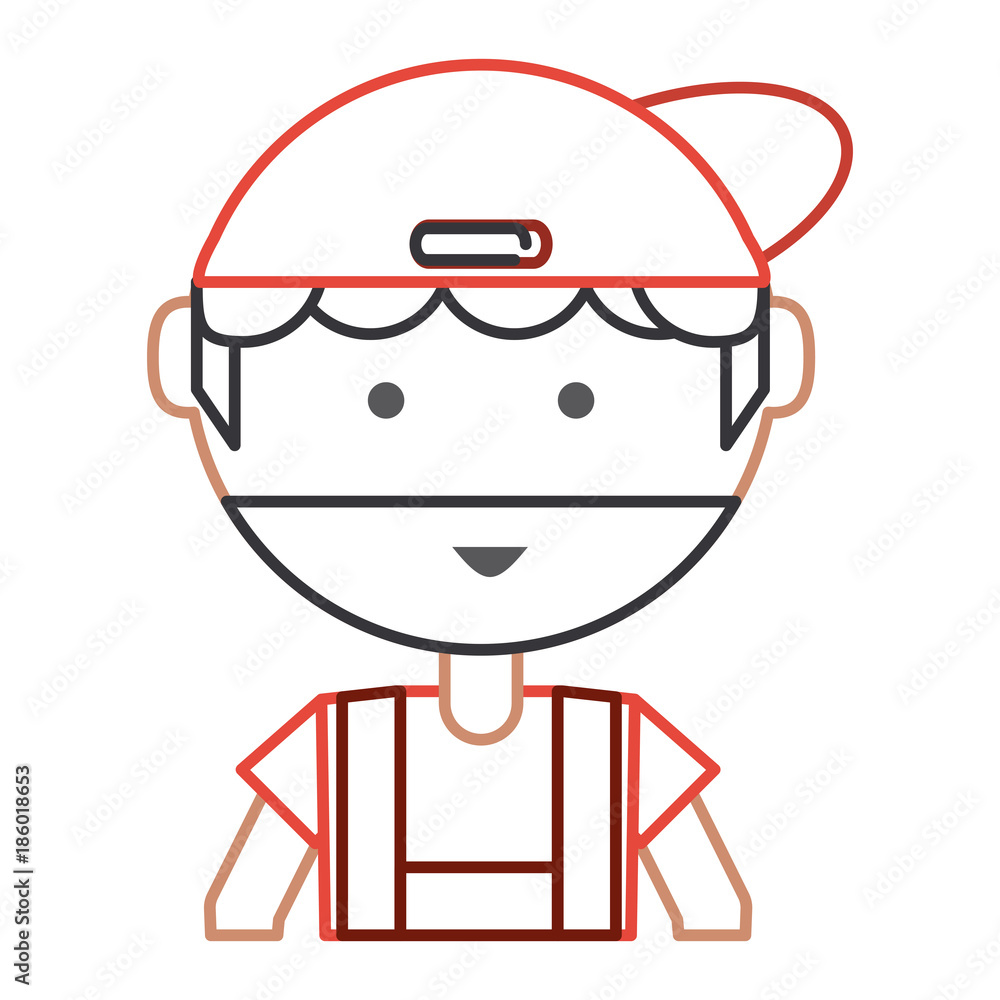 Obraz premium cartoon mechanic man icon