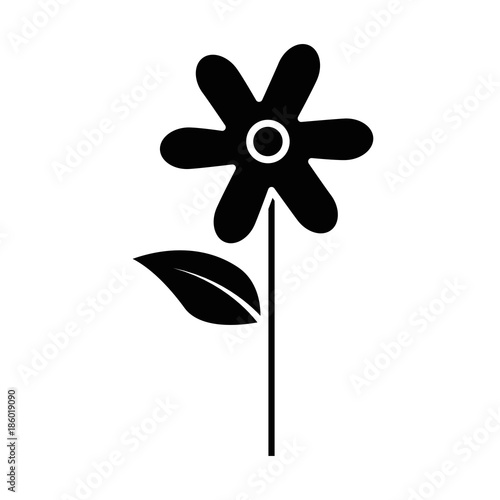 cute flower isolated icon