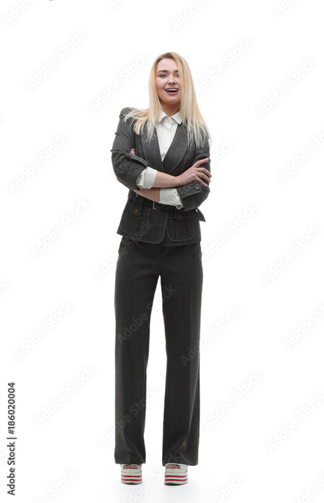 full-length portrait of young business woman full-length portrait of young business woman