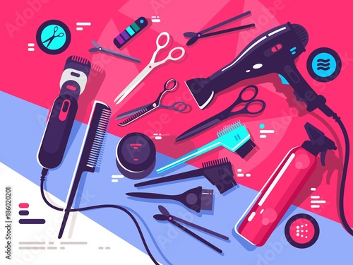 Hairdressing tools, hairbrush and hair dryer