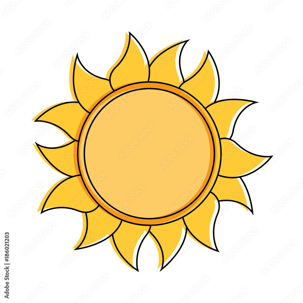 summer sun isolated icon summer sun isolated icon
