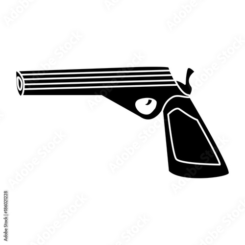 Handgun weapon isolated icon vector illustration graphic design