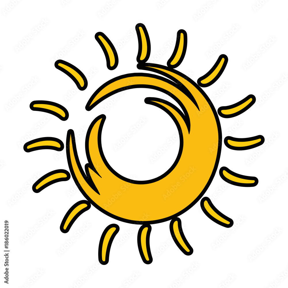 summer sun isolated icon summer sun isolated icon