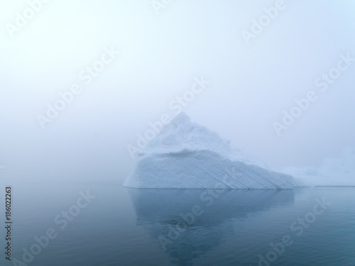 Glaciers on arctic ocean in Greenland