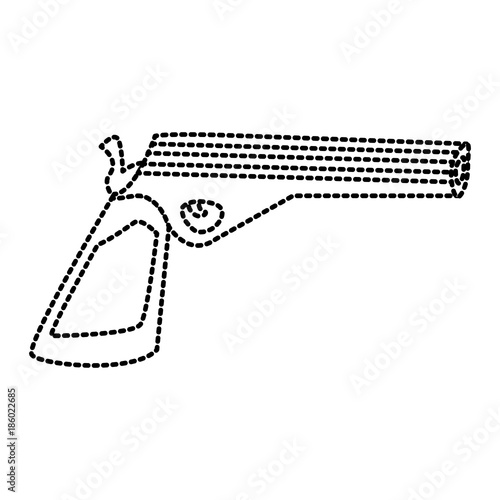 Handgun weapon isolated icon vector illustration graphic design