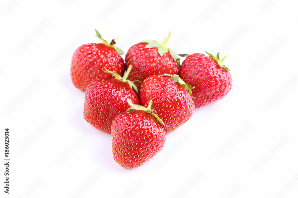 Fresh strawberries isolated on white background Fresh strawberries isolated on white background