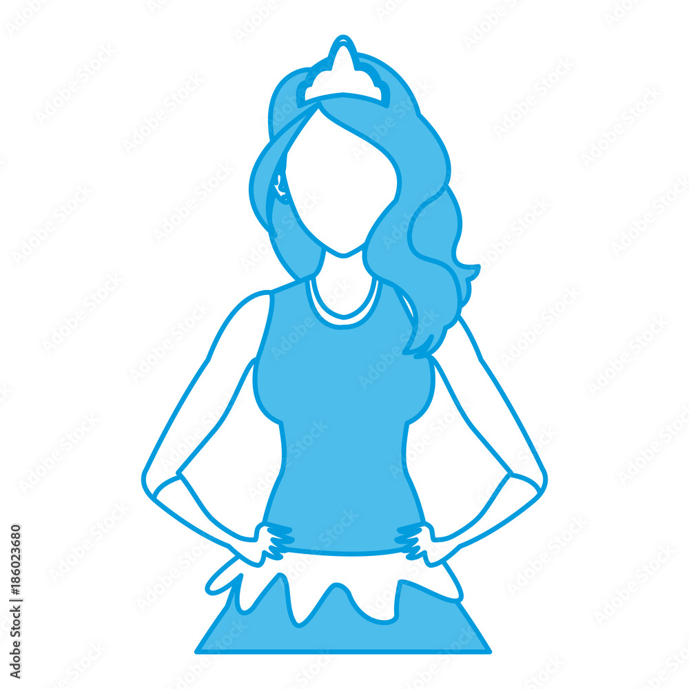 Beautiful princess cartoon icon vector illustration graphic design