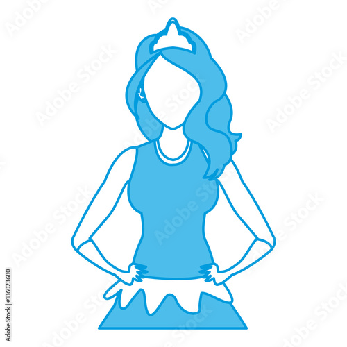 Beautiful princess cartoon icon vector illustration graphic design