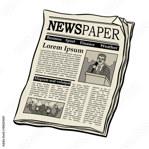 Newspaper pop art vector illustration