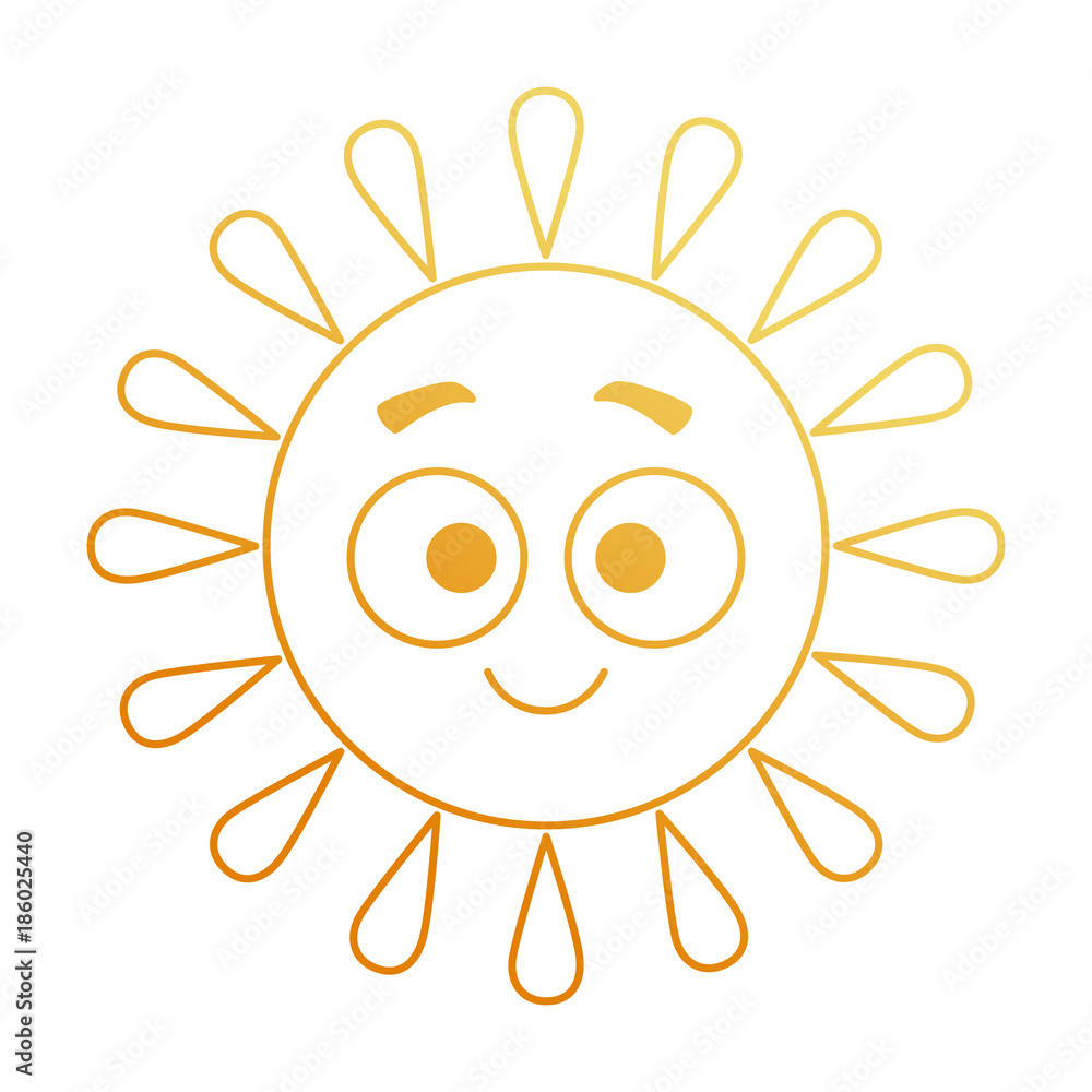 summer sun happy kawaii character summer sun happy kawaii character