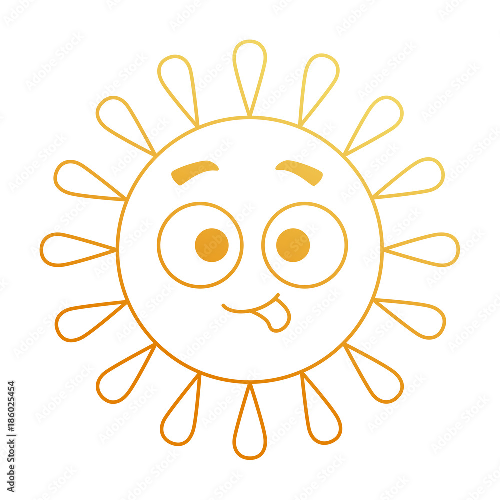 summer sun crazy kawaii character summer sun crazy kawaii character