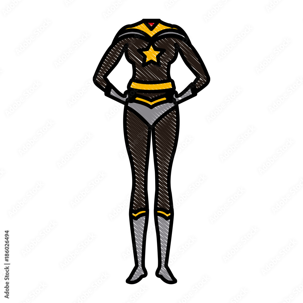 Superhero women costume icon vector illustration graphic design Superhero women costume icon vector illustration graphic design