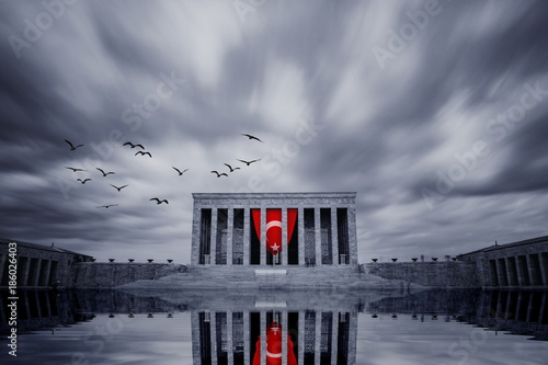 Anitkabir in Ankara Turkey. Anitkabir is Mausoleum of Ataturk. Founder of Turkish Republic