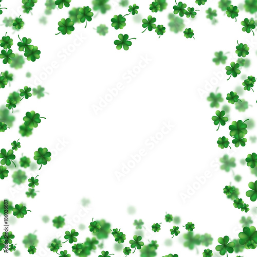 St Patrick s Day frame isolated on white background. EPS 10 vector © berezovskyi