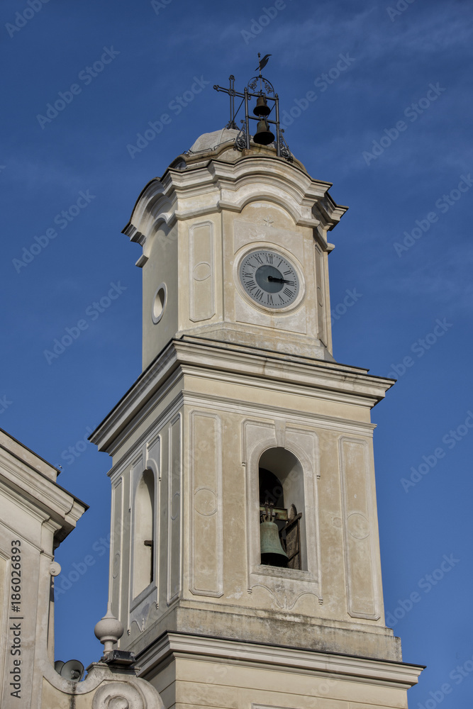 Bell tower of Church St. Mary, from Massa Lubrense, Italy