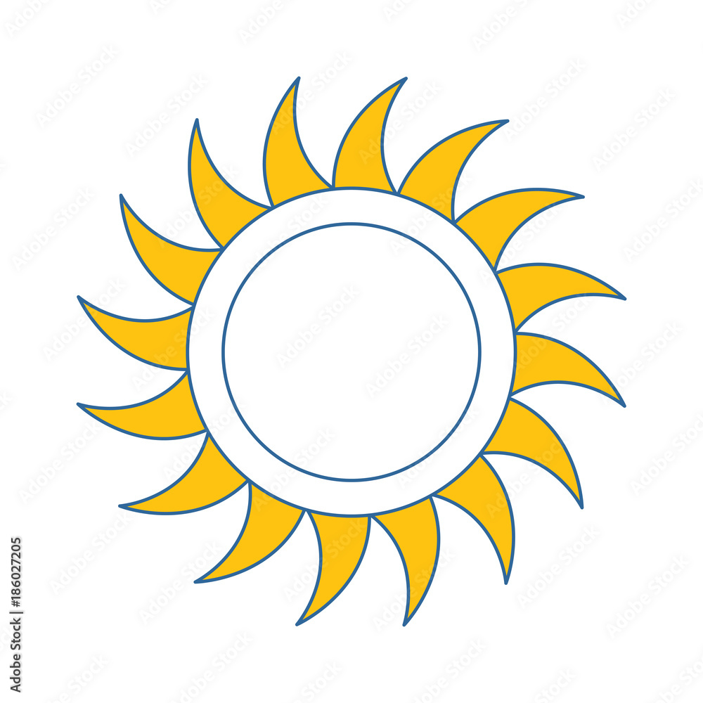 summer sun isolated icon