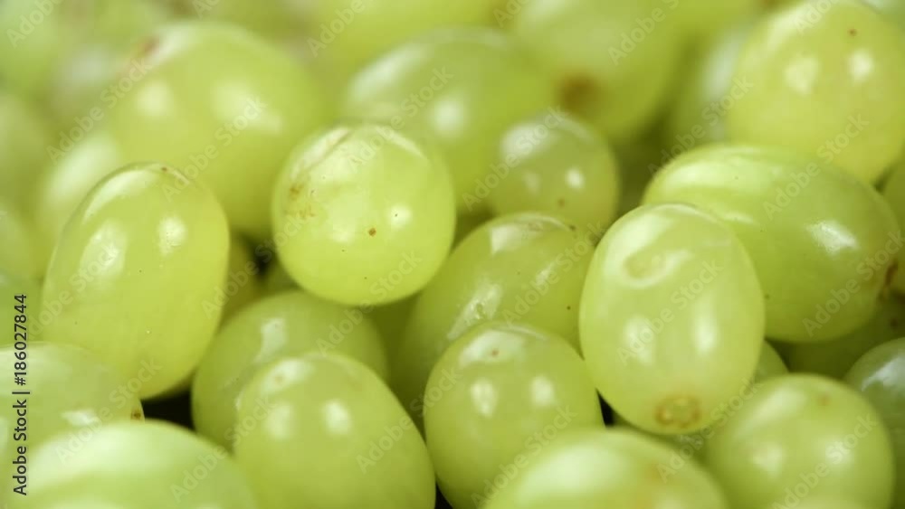 Some fresh harvested green Grapes rotating on a plate (seamless loopable; 4K) Some fresh harvested green Grapes rotating on a plate (seamless loopable; 4K)