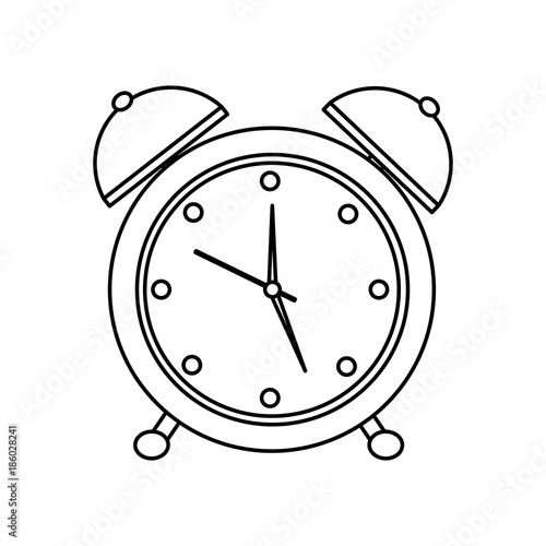 alarm clock time icon image vector illustration design 
