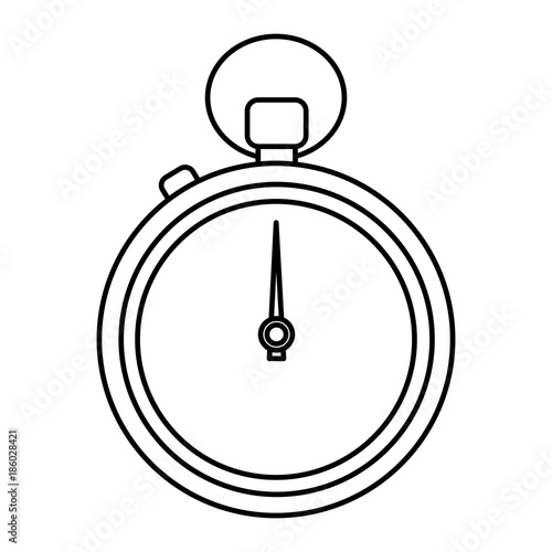 stopwatch or chronometer time icon image vector illustration design 