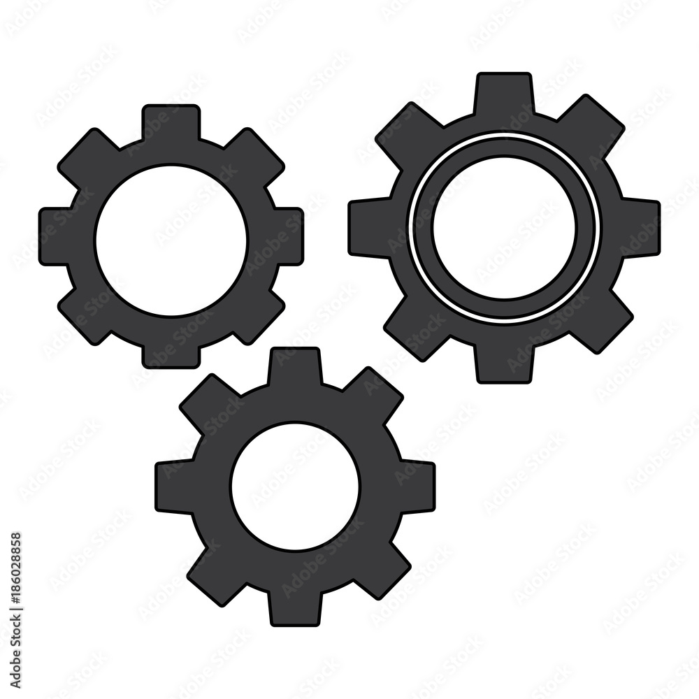 gears three icon image vector illustration design gears three icon image vector illustration design
