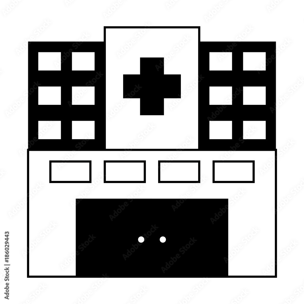 Obraz premium hospital building icon