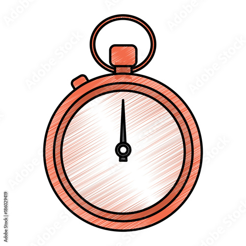 stopwatch or chronometer time icon image vector illustration design 