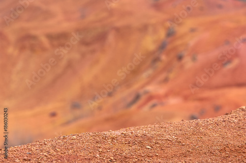 Bauxite mine raw bauxite on surface