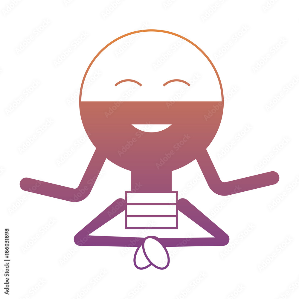 Obraz premium kawaii light bulb icon