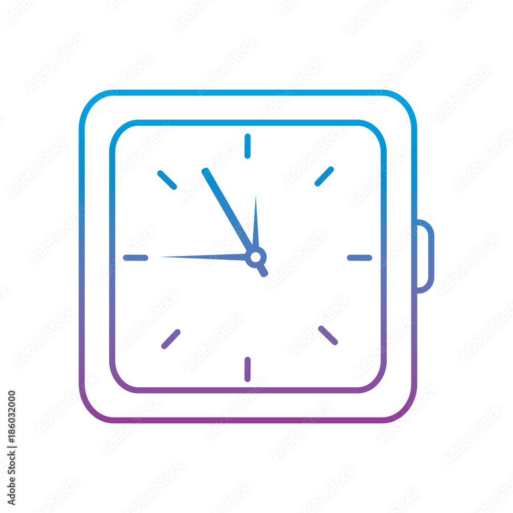 clock time icon image vector illustration design blue to purple ombre line clock time icon image vector illustration design blue to purple ombre line