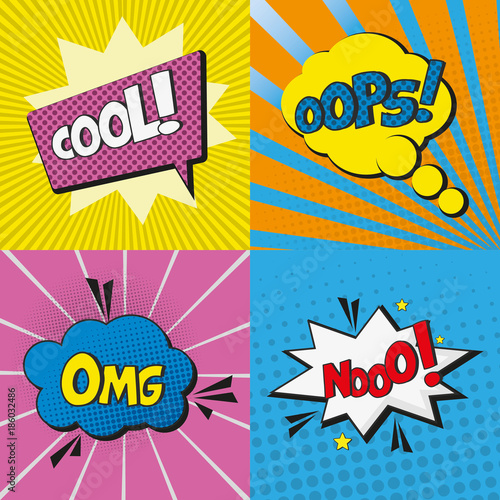 Pop art bubble design