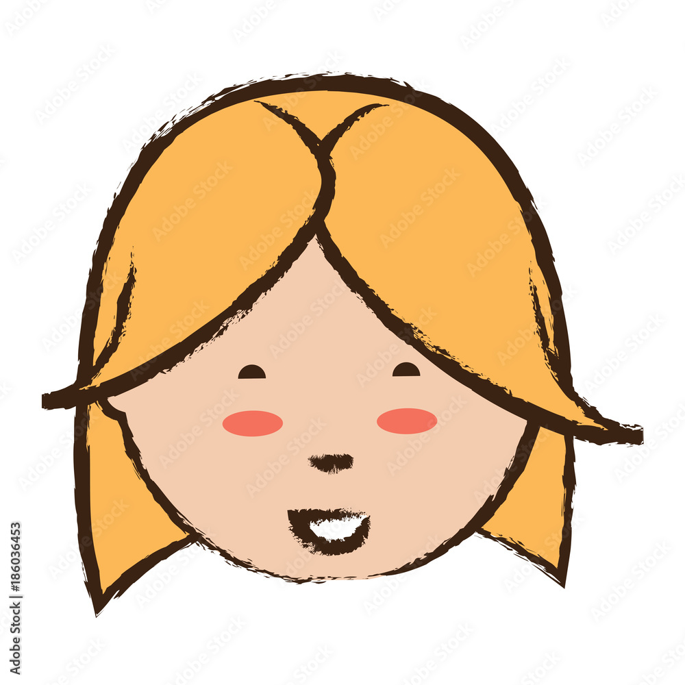 cartoon woman icon