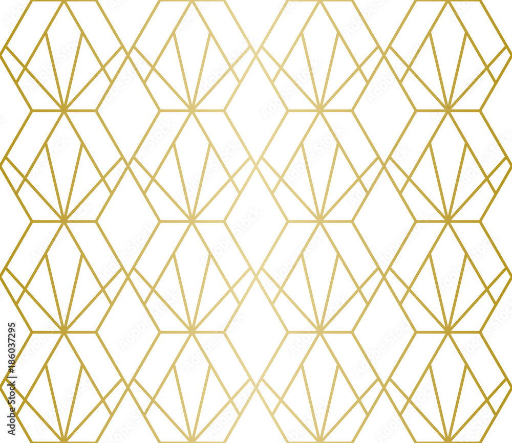 Luxury Geometric Pattern. Seamless Vector Lines. Golden Look. Luxury Geometric Pattern. Seamless Vector Lines. Golden Look.
