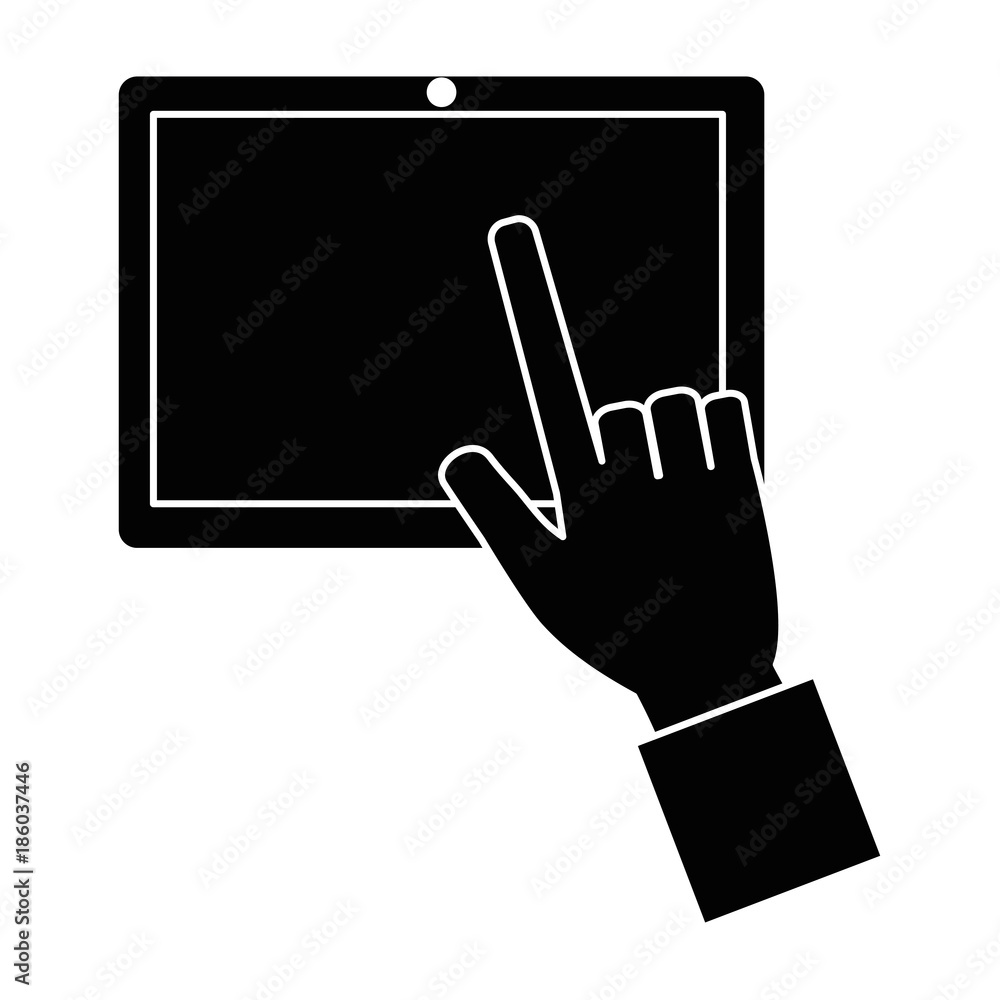hands using tablet device hands using tablet device