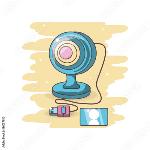 computer web cam cartoon