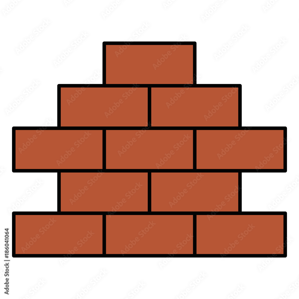 Obraz premium bricks wall pile icon