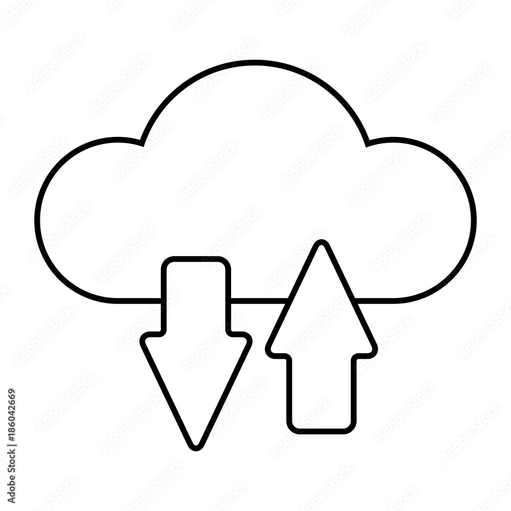 Cloud computing technology icon vector illustration graphic design Cloud computing technology icon vector illustration graphic design