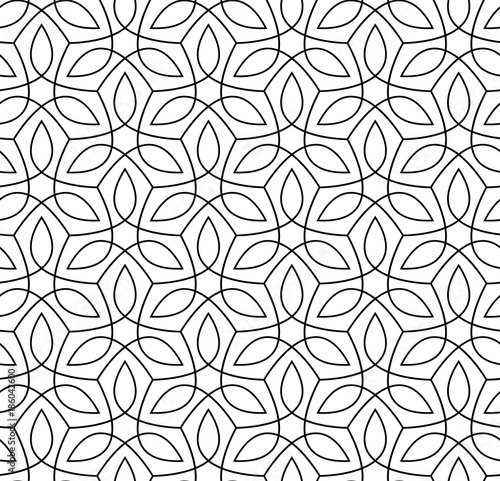 ARABIC TRENDY SEAMLESS VECTOR PATTERN. FLORAL GRAY BACKGROUND
