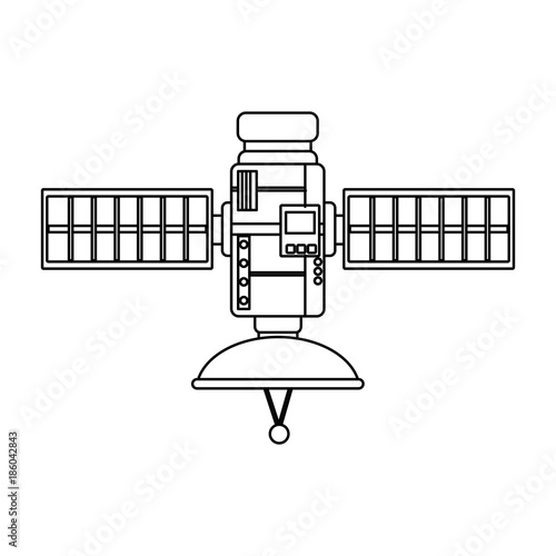 Space Satellite isolated icon vector illustration graphic design
