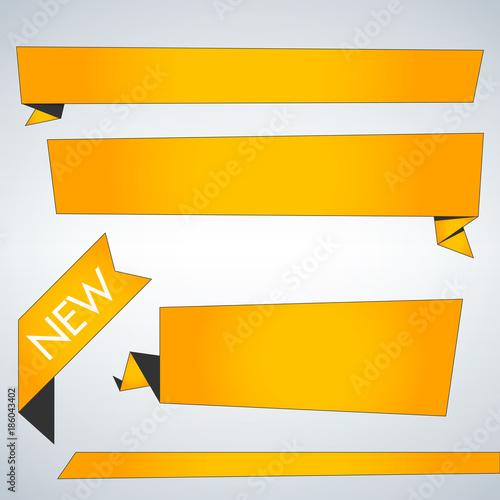 Yellow Set of web banners. ...