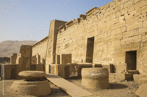 The temple of Ramesses III at Medinet Habu, West Bank, Luxor, Egypt