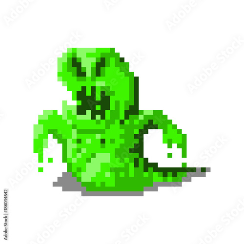 Pixel character alien monster for games and web sites