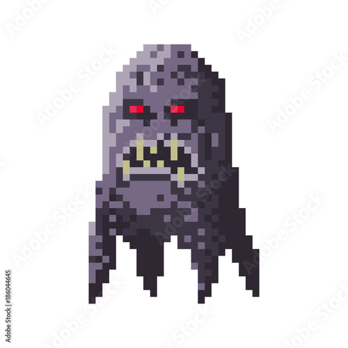 Pixel character alien monster for games and web sites