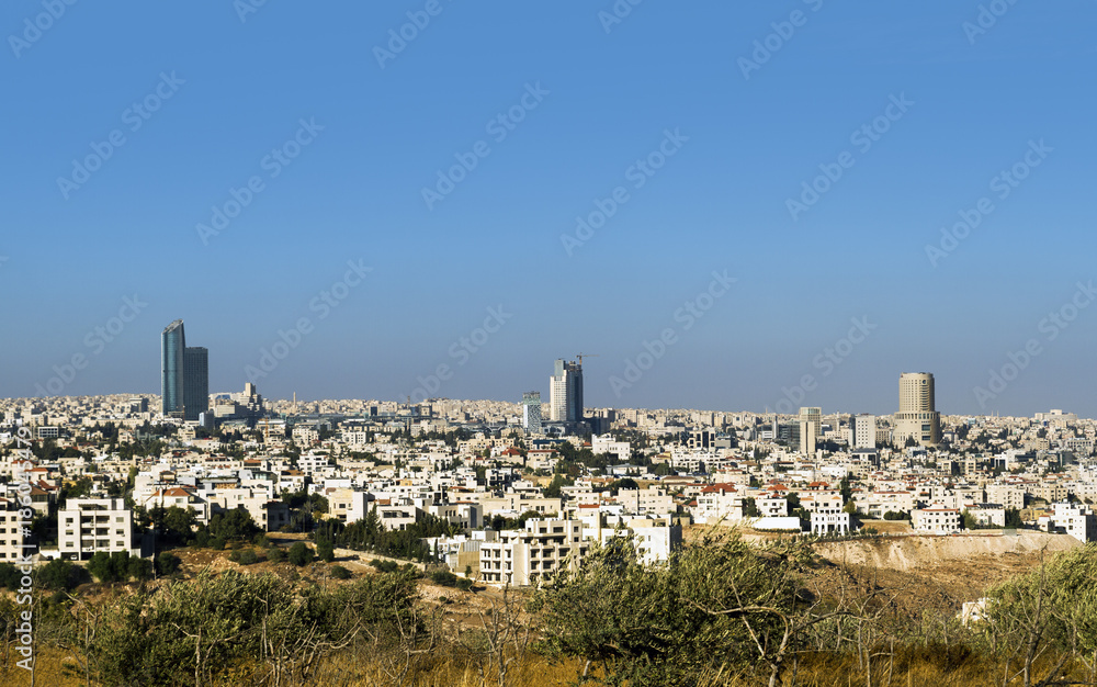 Amman skyline modern buildings and landmarks