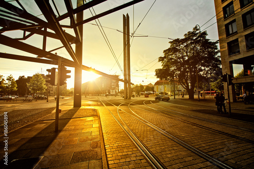 Sonnenuntergang in der Stadt photo