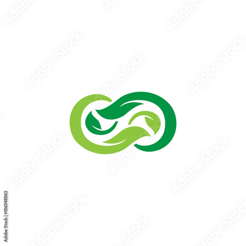 Infinity Nature leaf logo 