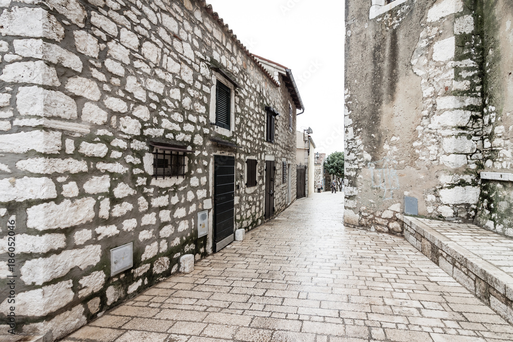 Mittelalterliche Straße in Rovinj