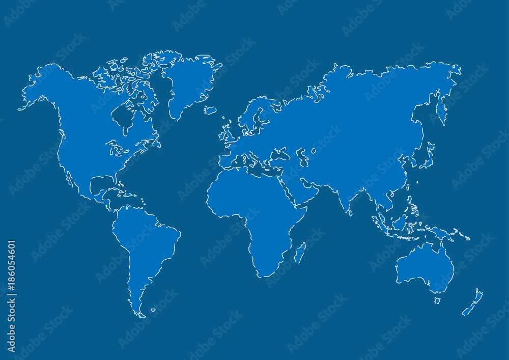 vector illustration world map