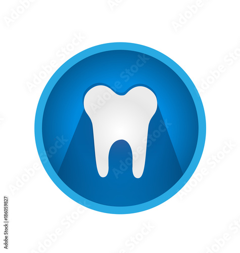 Dental tooth icon vector